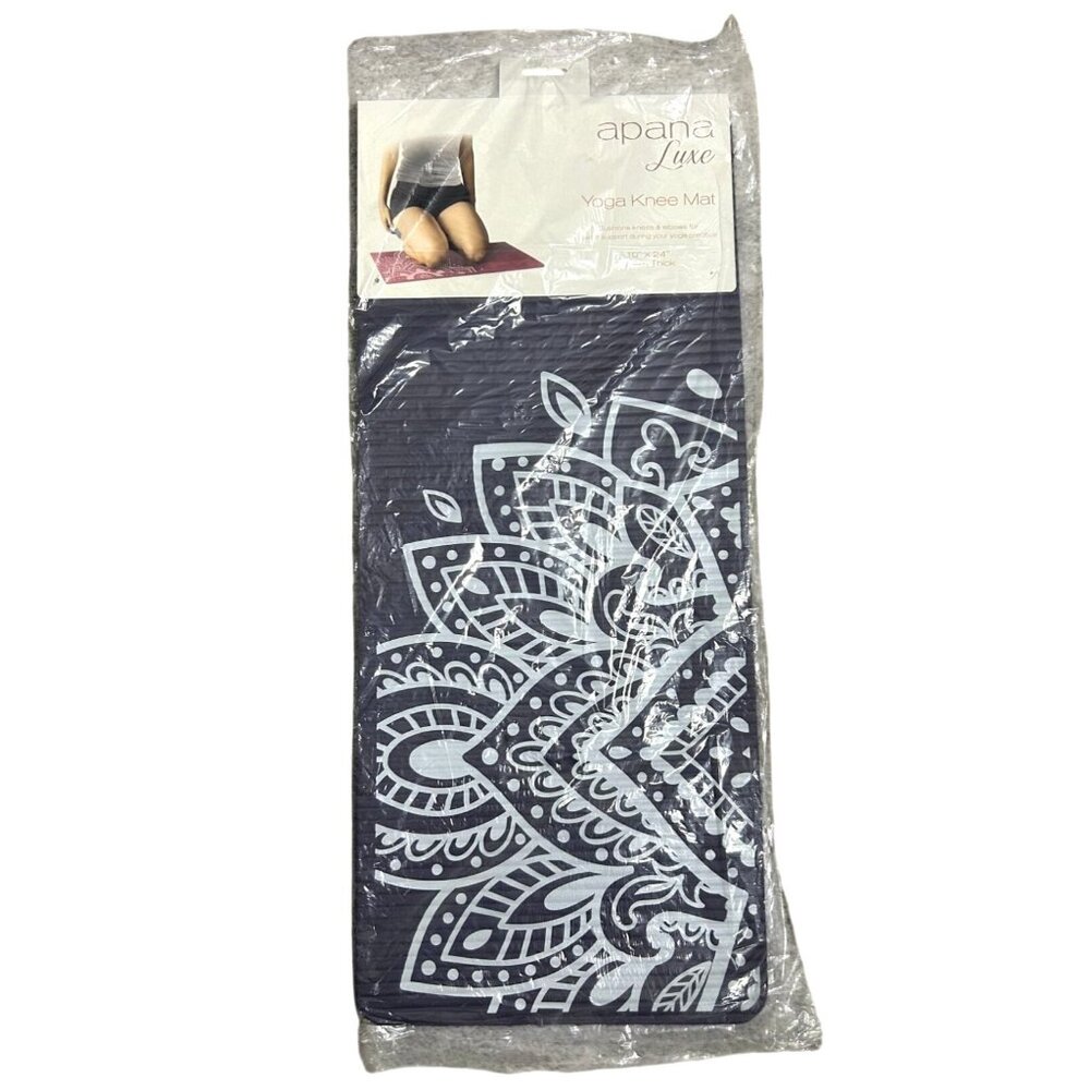 APANA Luxe Yoga Knee Mat Pad Purple 10MM Thick 10x24 Gym New w/ Flaws, Read
